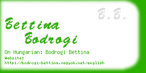 bettina bodrogi business card